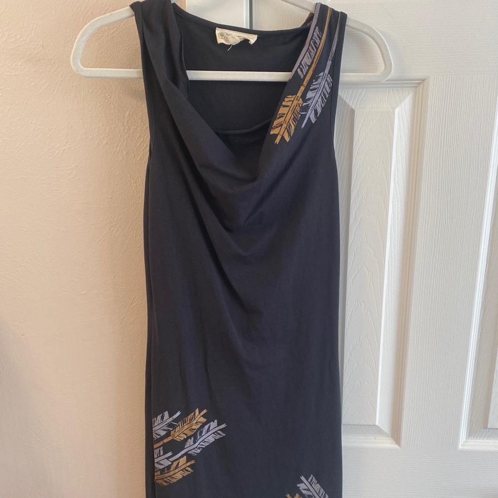 Synergy organic cotton dress in charcoal.